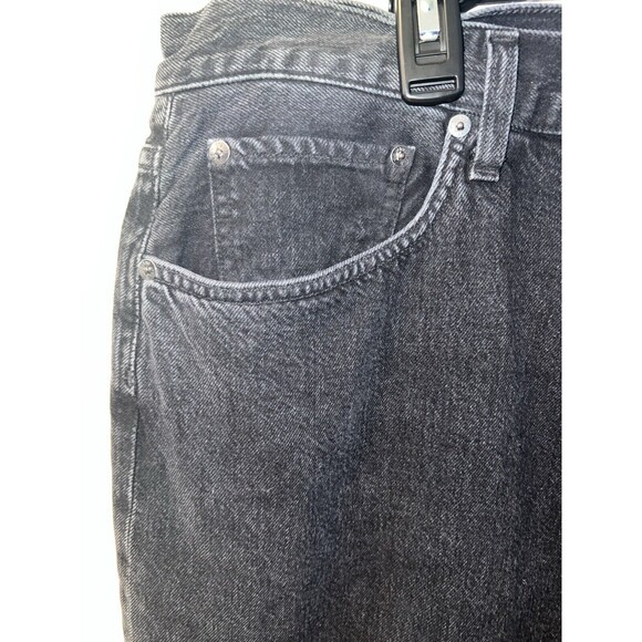 AGOLDE Skirt Womens 12-14 Black Leif Longline Denim Maxi Skirt USA Boho New - Picture 4 of 10